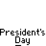 Animated contact sheet of Presidents' Day-themed buddy icons featuring pixelated historical figures against American flag backgrounds with text repetition.