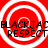 Red background with four white concentric circles, each containing "BLACKJACK RESPECT" text in black pixelated font.
