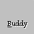 Animated contact sheet of a yellow stick figure running icon with multiple frames showing motion progression and final fade-out, labeled "Buddy" beneath each frame on gray background.