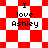 Red and white checkered background with black text reading "I love Ashley" in four distinct arrangements.