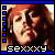 A 4x4 contact sheet of animated frames showing a cartoon character with red headband and dark hair, each frame containing the text "sexoxy" at the bottom.