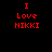 Red pixelated text on black background reads "I Love NIKKI" in three lines, with identical static appearance across all observations.