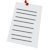 A white document with gray horizontal lines and a red pushpin at the top, set against a light gray background.