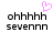 Pixelated text 'ohhhhh' and 'sevemnn' with a pink heart above the first 'ohhhhh' on a white background.