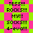Pixelated text repeats across a pink and green checkered background with no visible animation changes.