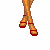 Pixel art icon featuring a blonde woman's head, red dress with flame effects, and three separate fire animations below text reading 'Hott As Fire' in red.