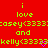 Red background with green pixelated text reading 'i i love love casey<3333 casey<3333 and and kelly<3333 kelly<3333' in two , each containing identical repeated lines