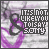 identical pixelated icons featuring a black ampersand, purple heart outline, and text reading "IT'S NOT LIKE YOU TO SAY SORRY" with blue/pink accents