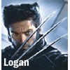 Four- with character images and text labels: Wolverine, elf-like figure, man labeled Wolf, and red text reading WOLF