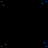 Black background with scattered blue dots and a solid gray rectangle in the bottom-right corner.