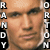 Pixelated close-up of a person's face with light brown skin tone, framed by vertical text columns on left and right sides.