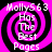 A static image with a pink and black spiral background displaying white text reading "Molly563 Has The Best Pages" in four identical quadrants.
