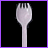 Animated contact sheet of 22 frames showing a fork icon with changing text colors and transparency effects on black background.