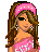 Pixel art contact sheet showing multiple frames of a female character in pink and black attire with 'sexy' text elements on black backgrounds.