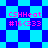 Pixelated icon with blue and cyan checkered background displaying pink text 'CSHHeat #16<333' in four identical sections.