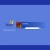 Pixelated static image with blue gradient background showing two small square icons and a white rectangular bar.