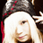 Pixelated image of a person with light hair wearing a dark headband, next to red text on a dark blue background.