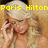 A four- of a blonde woman with a beige headband touching her temple, each displaying different yellow pixelated text