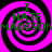 Four identical spiral patterns with alternating black and magenta rings, each containing green text reading "I HATE MADISON".
