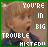 identical cartoon-style images showing a child with blonde hair and blue eyes, wearing a dark jacket over a light shirt, against a brown background with text overlay