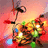 Pixelated image with colorful abstract shapes and green text reading "I just want u 4 my own more than u could eva kno Make my wish come tu... Baby all i want 4 Christmas is YOU!"