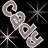 Animated contact sheet showing two frames of a pixelated 'Cute' text icon with heart-shaped letters and starbursts on black background.