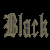 A contact sheet of seven animated frames showing a pixelated Black Sabbath logo with floral wreath design and text fragments, arranged in 3x3 grid on black background.
