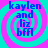 Four identical display blue text on a cyan and magenta spiral background with no visible motion