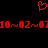 Red pixelated heart symbol above red digital text displaying date and time sequences on black background.