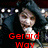 A pixelated image of a person in dark clothing holding a microphone, with red text reading 'Gerard Way is my HERO!!' across the bottom.