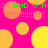 Pixelated graphic with bright pink background, yellow and orange circles, and green text repeating 'CK AND U NICK AND U N' with exclamation marks.