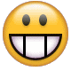 Yellow circular emoji faces with varied expressions including wide grins, sunglasses, crossed eyes, and multiple eye styles on a gray background.