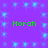 Purple background with blue square sparkles and four green 'Horah' text instances arranged in a
