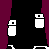 Pixel art contact sheet showing three muscular male characters in white tank tops with varying headgear and poses against a purple background, plus red text reading "u can't dare to ignore me" on the bottom left.