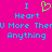 Pixelated text and heart symbol on bright pink background with cyan lettering.
