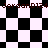 Black-and-white checkered pattern with diamond-shaped and repeated text overlay, transitioning from square to diamond