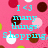 Pixelated pink background with brown, white, and red circular shapes; cyan text listing interests like shopping, dogs, Smallville, Fall Out Boy music.