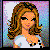 Animated contact sheet showing a cartoon woman in three frames with text "Cant give u up!" below, featuring pixelated art style and blue outlined text on white background.
