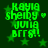 Green pixelated text on dark green background with green stars, displaying 'KAYIA sheiby JUNIA BFFS!!' with a heart symbol, two versions of the same design.