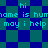 Pixelated text repeats 'hi name is hum may i help' over a blue and teal checkered background with diamond-shaped patterns.