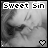 A 3x3 contact sheet of an animated AIM buddy icon showing a grayscale kissing couple with heart symbols, where the hearts alternate between hollow and filled states across frames.