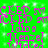 Green background with repeating pink text 'CLED', 'I do a', and 'Menzel' in pixelated font, arranged in -like pattern