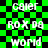 Green and black checkered background with white text repeating 'caier', 'ROX DA', and 'word' in a pattern