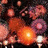 Pixelated fireworks display with yellow text reading "Happy New Year!" and date "-20- -08-" on black background.