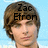 A pixelated image of a person with brown hair against a light blue background, featuring overlaid text in four distinct sections.