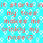 Pixelated cyan background with repeating white bubble patterns and red text reading "it starts in my toes makes me crinkly my nose" across multiple