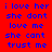Red background with blue pixelated text arranged in two identical vertical , each containing five lines of lowercase words