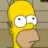 A 48x48 pixel cartoon-style buddy icon featuring Homer Simpson on the left and blue text on a green background on the right, displayed as part of an animated contact sheet with two frames.