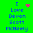 Green background with blue text reading "I Love Devon Scott McHeely" and a pink heart or starburst symbol changing position across frames.