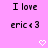 Pixelated text on pink background with white heart symbols below.